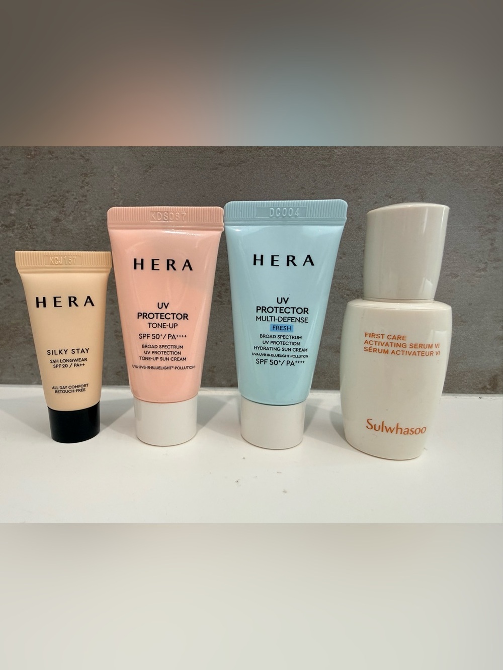 HERA UV Protector x2 & Hera foundation & Sulwhasoo First Care Activating Serum